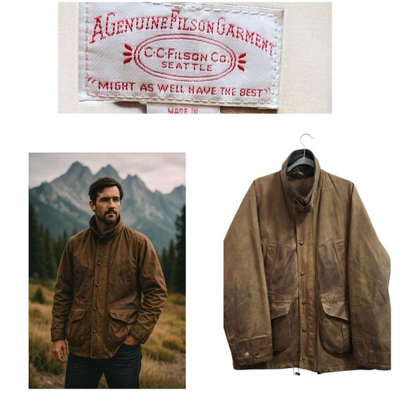 Filson Other - Filson Tin Cloth Waxed Canvas Field Jacket Size XXL Made In USA 660N Vintage
